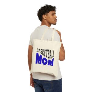 Basketball Mom Cotton Canvas Tote Bag