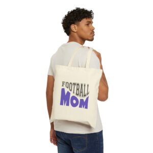 Football Mom Cotton Canvas Tote Bag