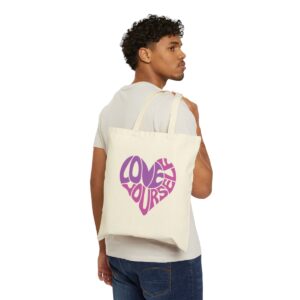 Love Yourself Cotton Canvas Tote Bag