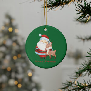 Santa & Rudolph Ceramic Ornaments (1pcs, 5pcs, 10pcs, 20pcs)
