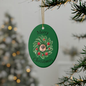 Dog Nose Wreath Ceramic Ornaments (1pcs, 5pcs, 10pcs, 20pcs)