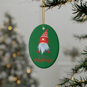 Merry Christmas Gnome Ceramic Ornaments (1pcs, 5pcs, 10pcs, 20pcs)