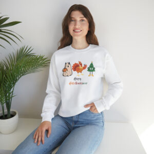 Happy Hallothanksmas Unisex Heavy Blend™ Crewneck Sweatshirt