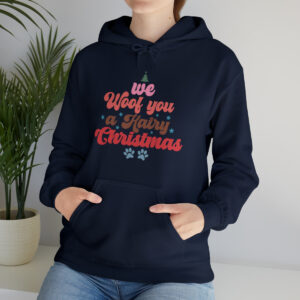 We Woof You a Hairy Christmas Unisex Heavy Blend™ Hooded Sweatshirt