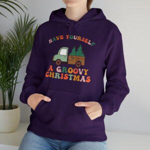 Have a Groovy Christmas Unisex Heavy Blend™ Hooded Sweatshirt