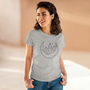 Crystals & Moon Women's Midweight Cotton Tee