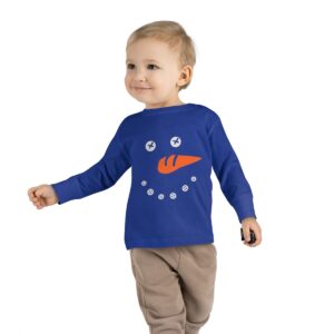 Snowman Face Toddler Long Sleeve Tee