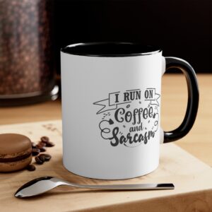 Coffee and Sarcasm Accent Coffee Mug, 11oz