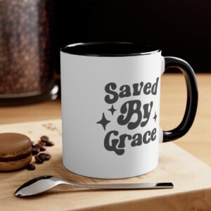 Saved by Grace Accent Coffee Mug, 11oz