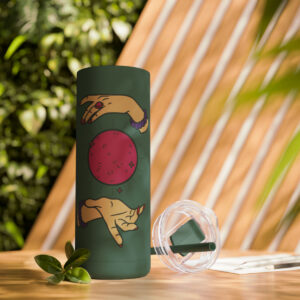 Hands with Moon Skinny Matte Tumbler, 20oz