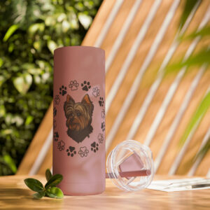 Yorkie Skinny Matte Tumbler, 20oz