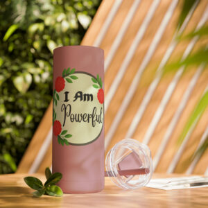 I Am Powerful Skinny Matte Tumbler, 20oz