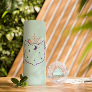 Celestial Cat Skinny Matte Tumbler, 20oz