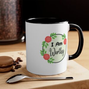 I Am Worthy Accent Coffee Mug, 11oz