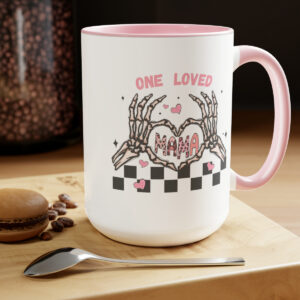 One Loved Mama Two-Tone Coffee Mugs, 15oz